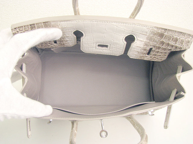 エルメス バーキン25(クロコダイルニロティカスマット/ヒマラヤ/シルバー金具)